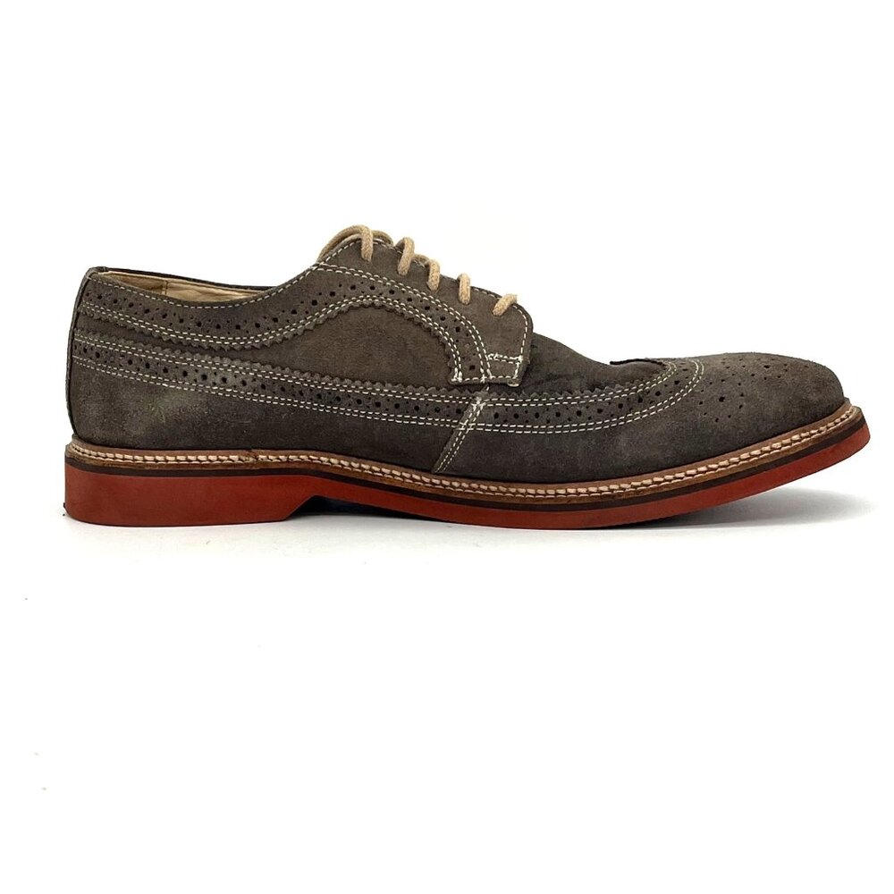 1901 Derby Wingtip Oxford Shoes Mens 11.5M Gray Suede Leather Upper Nordstrom - Picture 13 of 16